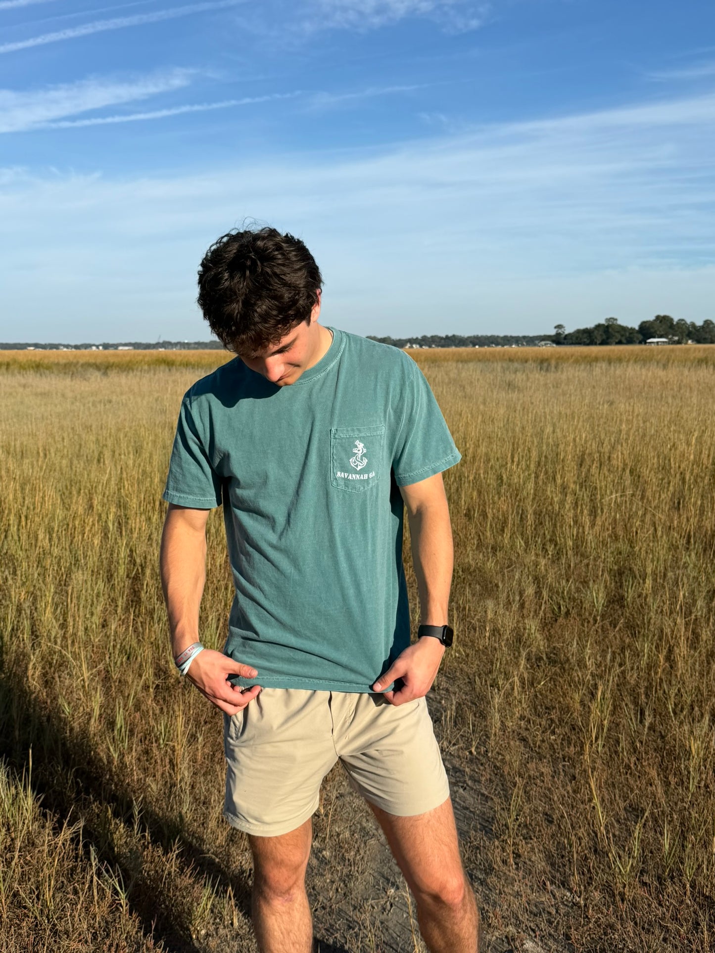 Emerald Green Pocket T Shirt