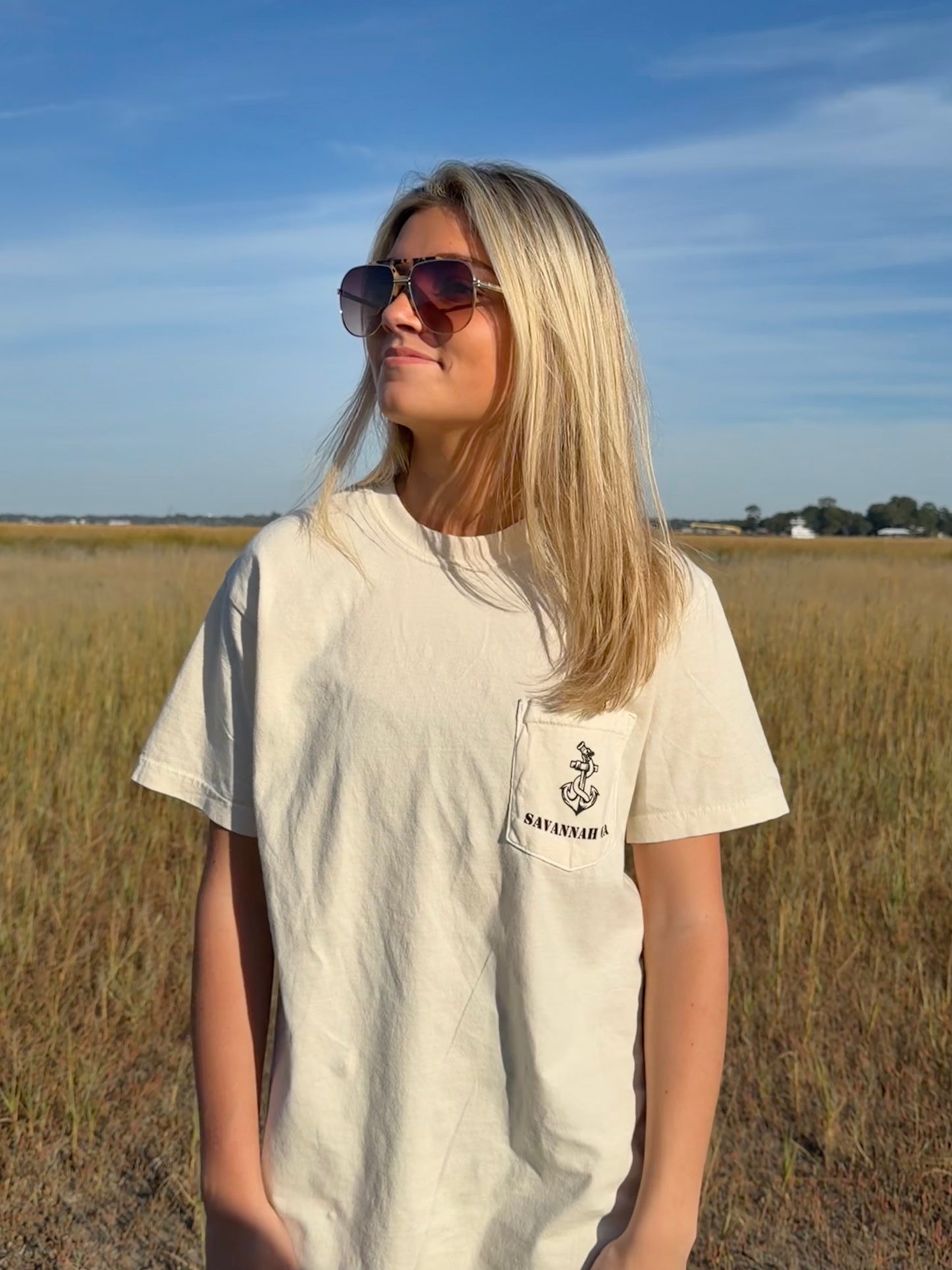 Beige Pocket T Shirt