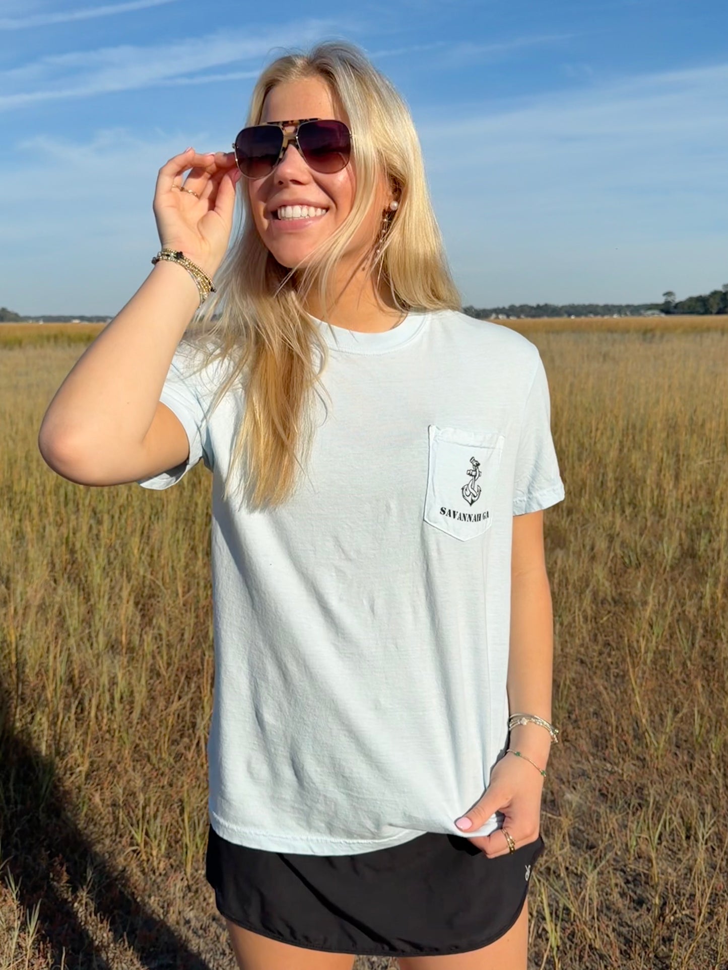 Light Blue Pocket T-Shirt